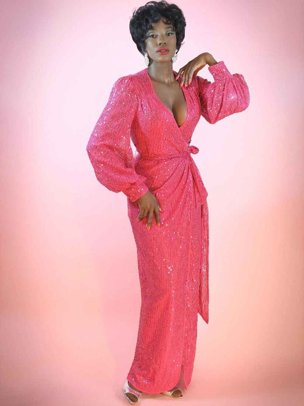 HOLLYWOODLAND - Elle Rebel Starlight Serenade Wrap Dress (NWT) - L